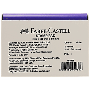 Faber castell Stamp Pad - Medium, Black, 110 mm x 69 mm, 1 pc
