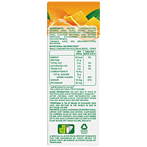 Buy Tropicana Fruit Juice Delight Orange 200 Ml Tetra Online At