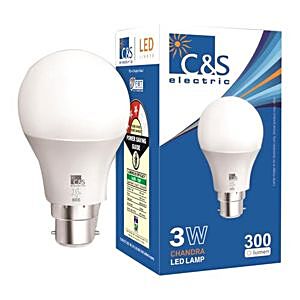 Søndag accelerator importere Buy C&S Electric Chandra LED Lamp - Cool Daylight White, Round, 3 Watts,  B22 Base Online at Best Price of Rs 129 - bigbasket