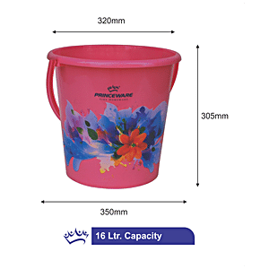 Buy Princeware Plastic Bucket - For Bathing/Cleaning, With Handle, Frosty  Pink Online at Best Price of Rs 59 - bigbasket