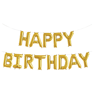 Buy CherishX Happy Birthday Foil Balloon - Golden Colour, 41 cm