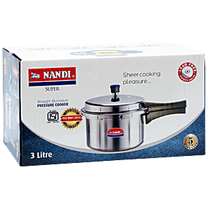 Buy NANDI Aluminium Outer Lid Pressure Cooker Bakelite Handle