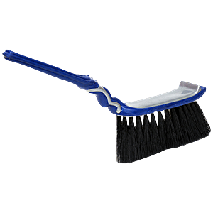 1pc Blue&white Stiff Bristle Cleaning Brush With Handle, Thickened