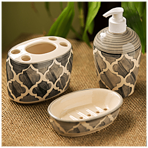 Buy Moroccan Essentials Hand-Painted Ceramic Bathroom Accessory Elegant Design Online at Best Price of Rs - bigbasket