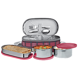 Pinnacle Thermoware 2-Pc Leak Proof Insulated Lunch Box Hot Food Container  Set, Pink 