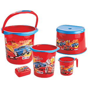 Buy Nayasa Kids Bathroom Set Bucket - 18 Ltr, Mug 1.5 Ltr , Stool, Soap ...