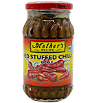 Mother's Recipe Pickle - Red Stuffed Chilli 400 g Jar