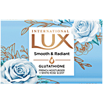 Lux International Smooth & Radiant Bathing Soap With Glutathione & French Moisturizer + White Rose Scent 130 g Carton