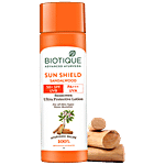 BIOTIQUE Sunscreen Ultra Protective Lotion - Sun Shield, Sandalwood 50+ SPF UVB, For Normal To Oil Skin 120 ml Carton