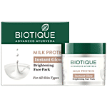 BIOTIQUE Instant Glow Brightening Face Pack - Milk Protein, For All Skin Type 50 g Carton
