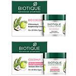 BIOTIQUE Brightening Instant Glow Cream - Coconut, For All Skin Type 50 g Carton