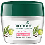 BIOTIQUE Coconut Brightening Instant Glow Cream - For All Skin Types 175 g 