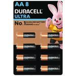 Duracell Ultra Alkaline AA Batteries 8 pcs 