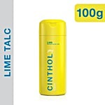 Cinthol Refreshing Deo Talc - Lime, Provides Germ Protection, Long Lasting Fragrance, Anti-Perspirant 100 g Bottle
