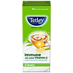 Tetley Green Tea immune With Added Vitamin C - Classic 130 g (100 Bags x 1.3 g each)