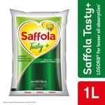 Saffola Tasty Refined Cooking oil | Blended Rice bran & Corn oil | Pro Fitness Conscious 1 L Pouch