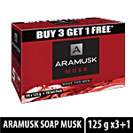 Aramusk Musk Bathing Soap for Men| Classic Musk Fragrance 125 g (Buy 3 Get 1 Free)
