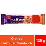 Parle Platina Hide & Seek Orange Flavoured Choco Chip Creme Sandwiches 100 g (Get 25 g Extra)