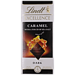 Lindt Excellence Dark Chocolate - Caramel with a Touch of Sea Salt 100 g Pouch
