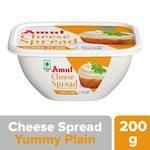 Amul Processed Cheese Spread - Yummy Plain, Made from 100% Pure Milk 200 g Tub