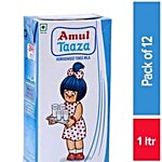 Amul Taaza Toned Milk 12x1 L Multi Pack