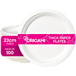 Origami Disposable Paper Plates for Party - 23 cm 100 pcs