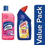 bb Combo Harpic Toilet Cleaner Liquid, Original 500 ml + Lizol Floor & Surface Cleaner Liquid, Floral 500 ml Combo 2 Items