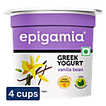 Epigamia  Greek Yogurt - Vanilla Bean 4 x 85 g Multipack