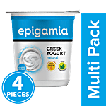 Epigamia  Greek Yogurt - Natural 4 x 400 g Multipack