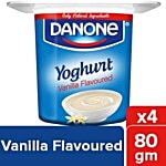 danone Yoghurt - Vanilla Flavoured 80 g Pack of 4