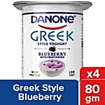 danone Greek Style Yoghurt - Blueberry 80 g Pack of 4