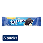 Cadbury Oreo Vanilla Flavour Creme Sandwich Biscuit 3x125.25 g (Multipack)