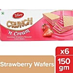 Tiffany Crunch 'N' Cream Crunchiest Cream Wafers - Strawberry Flavored 6x150 g Multipack