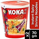 Koka Instant Noodles - Spicy Shrimp Flavour 2x70 g Multipack