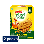 Britannia Nutri Choice 5 Grain Digestive High Fibre Biscuits 2 x 200 g Multipack