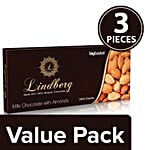 Lindberg Pure Belgium Almonds Chocolate Bar 3x50 g Multipack