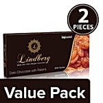 Lindberg Pure Belgium Raisins Dark Chocolate Bar 2x50 g Multipack