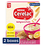 Nestle Cerelac Multigrain & Fruits Baby Cereal With Milk - From 12 To 24 Months 2x300 g (Multipack)