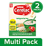 Nestle Cerelac Multigrain Dal Veg Baby Cereal With Milk - From 12-24 Months 2x300 g (Multipack)