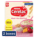 Nestle Cerelac Wheat-Rice Mixed Fruit Baby Cereal With Milk - From 10 To 24 Months 2x300 g (Multipack)