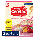 Nestle Cerelac Wheat-Rice Mixed Fruit Baby Cereal With Milk - From 10 To 24 Months 2x300 g (Multipack)