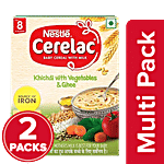 Nestle Cerelac Khichdi With Vegetables & Ghee Baby Cereal With Milk For 8-24 Months 2x300 g Multipack
