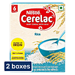 Nestle Cerelac Rice Baby Cereal With Milk For 6-24 Months 2x300 g Bag-In-Box (Multipack)