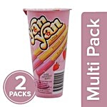 Yan Yan  Dip Stick Snack - Fruity Strawberry Cream 2x50 g Multipack