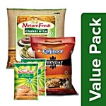 bb Combo Nature Fresh Atta Chakki Fresh 5kg+Soyabean Oil 1l*2 + Kohinoor Basmati Rice 5kg Combo 3 Items
