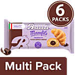 Bauli Moonfils - Choco Cream, Centre Filled Puff Rolls, Italian Recipe, Soft-Delicious 6x50 g Multipack