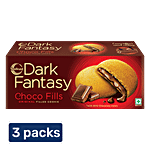 Sunfeast Dark Fantasy Choco Fills - Original Filled Cookies With Choco Crème, Perfect Snack 3 x 69 g 