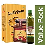 bb Combo Happy Chef Pasta- Penne Rigate 500g +Sauce - Arrabiata 270g +Borges Olive Oil 1L Combo 3 Items