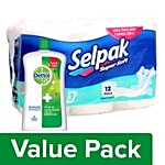 bb Combo Selpak Toilet Tissue Paper Roll 3ply 12Rolls + Dettol Hand Wash - Original 900ml Combo 2 Items