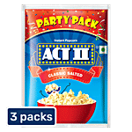 ACT II Classic Salted Instant Popcorn - Party Pack 3x150 g (Multipack)